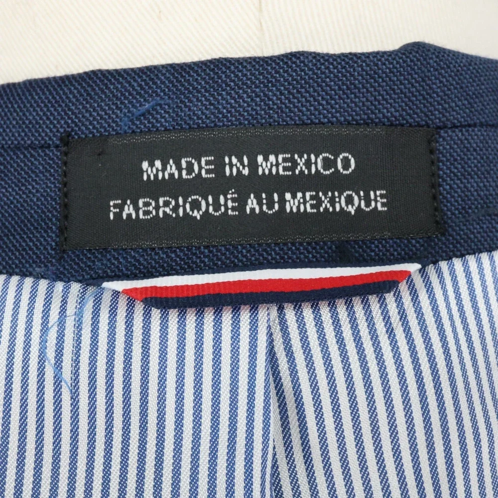 Tommy Hilfiger Sport Coat Mens 44R Blue Wool Jacket Lined Blazer Preppy Career